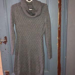 Grey sweater dress